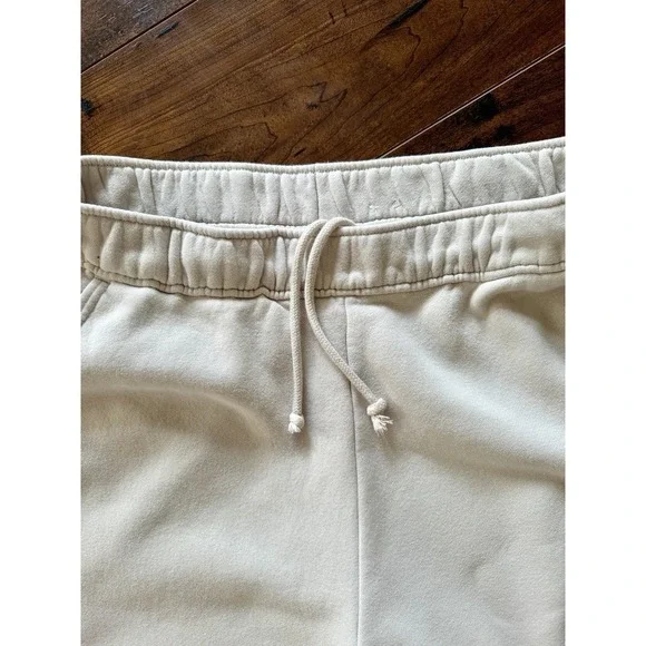 Abercrombie & Fitch Essential Sunday Sweatpants Women's L Ecru Stone Soft AF HR - Picture 4 of 8